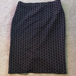 Elegant Black patterned Pencil Skirt